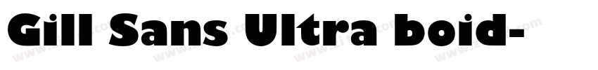 Gill Sans Ultra boid字体转换